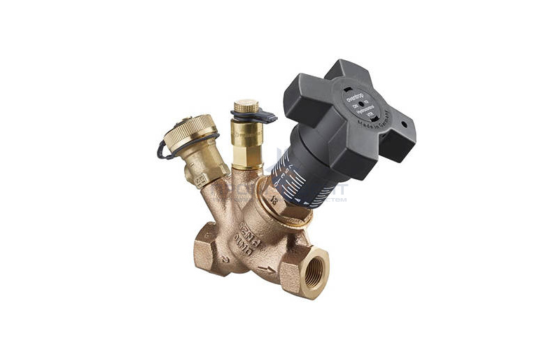 Вентиль регулирующий Oventrop Hydrocontrol VTR (25 бар) - Ду20 (ВР/ВР, с ниппелем и шаровым краном)