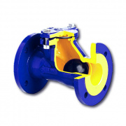 Клапан обратный шаровой Zetkama 400 D - Ду350 (ф/ф, PN10, Tmax 70°C, исполнение №55)