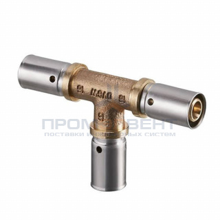 Тройник Oventrop Cofit P - 16x2.0 (прессовой, бронза)