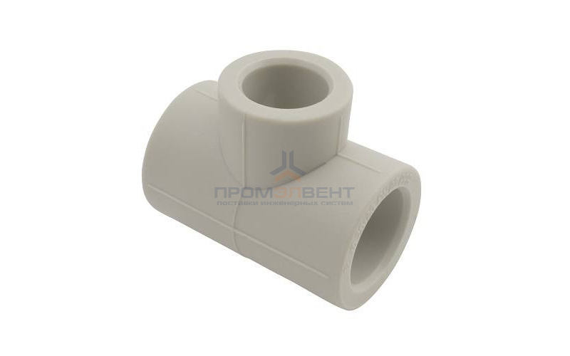 Тройник переходной FV-Plast - 50 × 25 × 50 (для полипропиленовых труб под пайку, цвет серый)