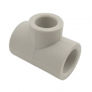 Тройник переходной FV-Plast - 50 × 25 × 50 (для полипропиленовых труб под пайку, цвет серый)