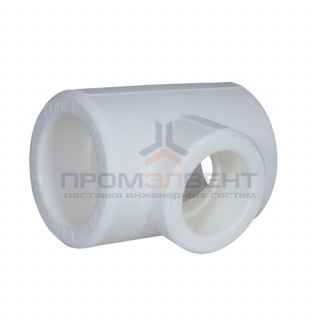 Тройник переходной KALDE - 75 x 40 x 75 (для полипропиленовых труб под пайку, цвет белый)
