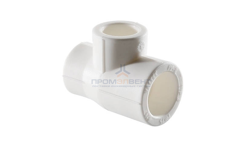 Тройник переходной VALTEC VTp.735 - 63 x 50 x 63 (для полипропиленовых труб под пайку, цвет белый)
