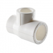 Тройник переходной VALTEC VTp.735 - 75 x 50 x 75 (для полипропиленовых труб под пайку, цвет белый)