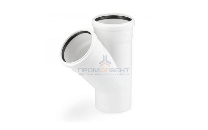 Тройник с отводом на 45° REHAU RAUPIANO PLUS - 160 (для системы внутренней канализации)