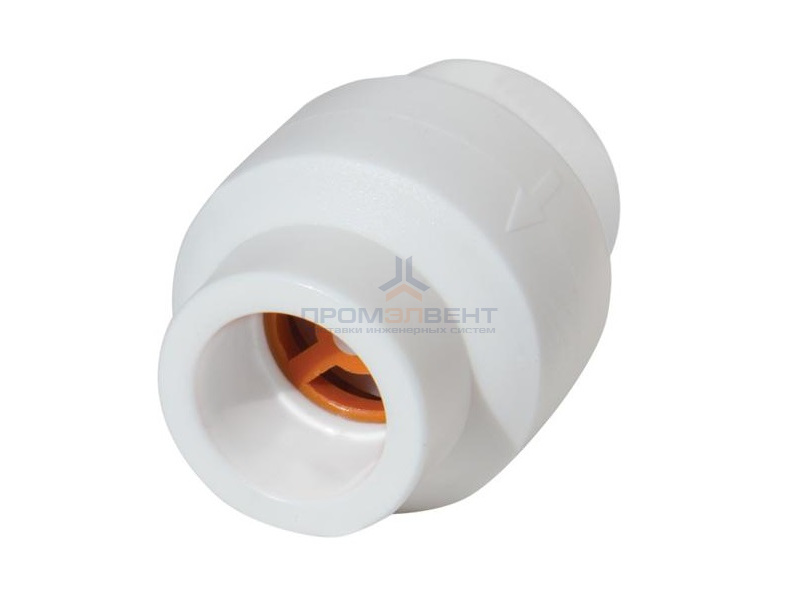 Клапан обратный KALDE - 25 (для полипропиленовых труб под пайку, цвет белый)