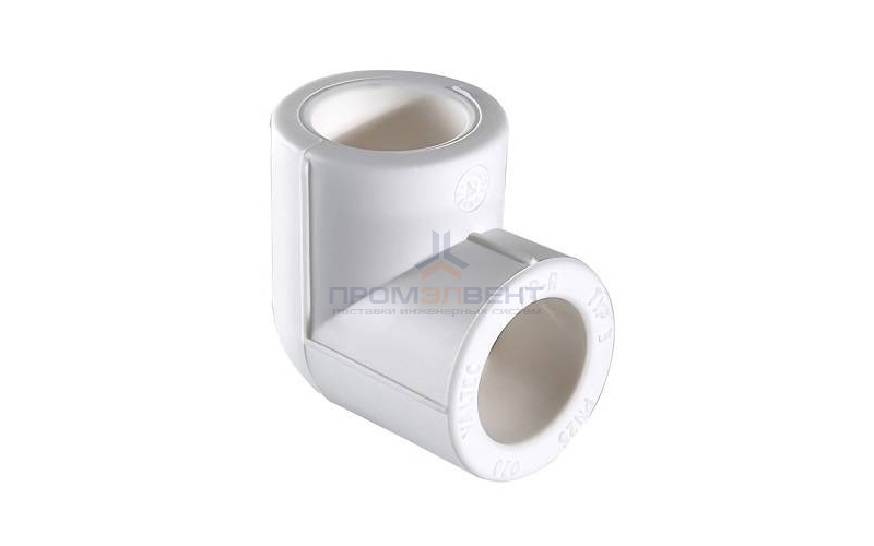 Отвод 90° VALTEC VTp.751 - 25 (для полипропиленовых труб под пайку, цвет белый)