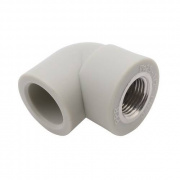 Переход на внутреннюю резьбу угловой FV-Plast - 32 x 1" (для полипропиленовых труб, цвет серый)