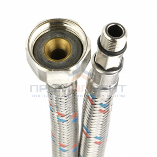 Подводка под смеситель гибкая Industrias Mateu (Штуцер/Гайка) - М10-18 x 1/2" (длина 1500 мм)