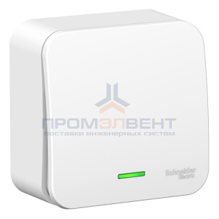 Выключатель 1-клавишный с подсветкой (cх.1) Blanca Schneider Electric 10А 250В белый изол.пластина