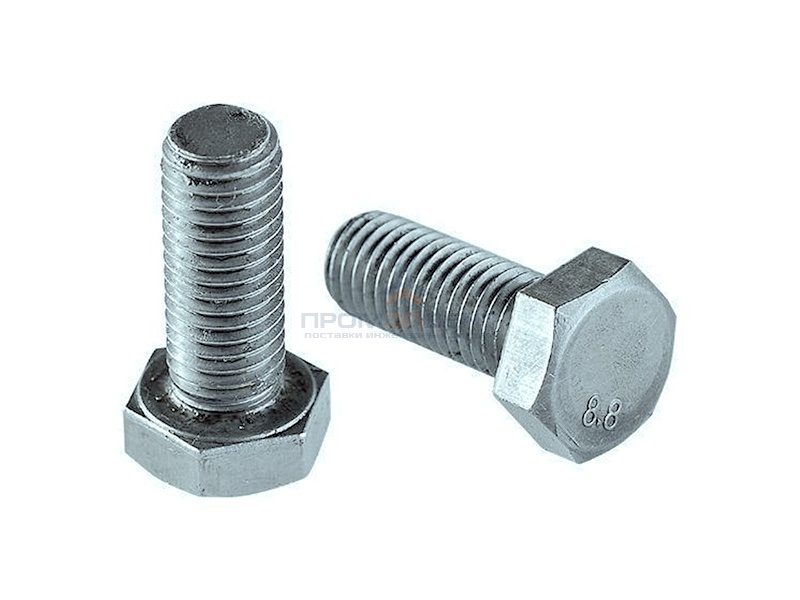 Болт М5х16 с шестигранной головкой оцинкованный DIN933