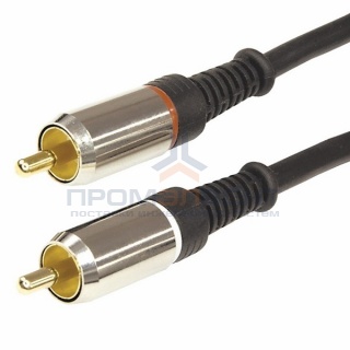 Шнур 2RCA Plug-2RCA Plug 1.5М GOLD-металл