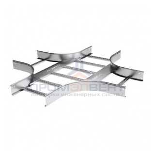 Х-ответвитель 100х500 R300, нержавеющий