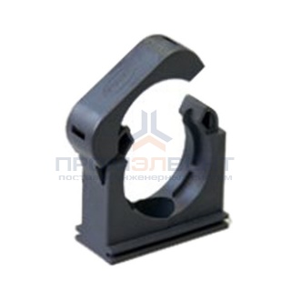 Держатель с крышкой DN 23-29 мм, полиамид, цвет чёрный