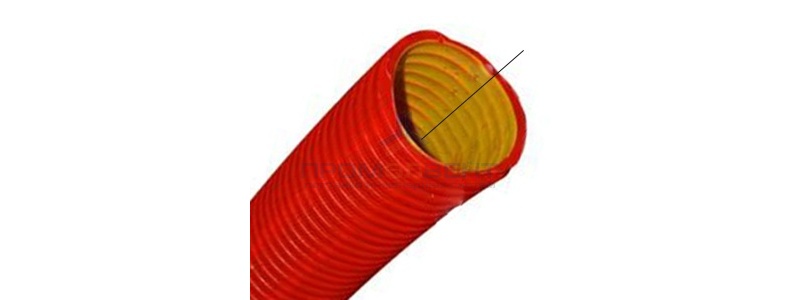 Труба гибкая двустенная для кабельной канализации д.125мм, цвет красный, без протяжки [бухта 50м]