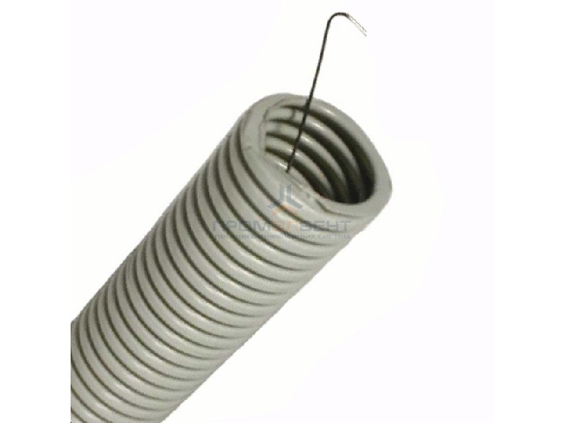 Труба ПВХ гофрированная DKC д.32мм, тяжёлая с протяжкой, цвет серый [бухта 25м]