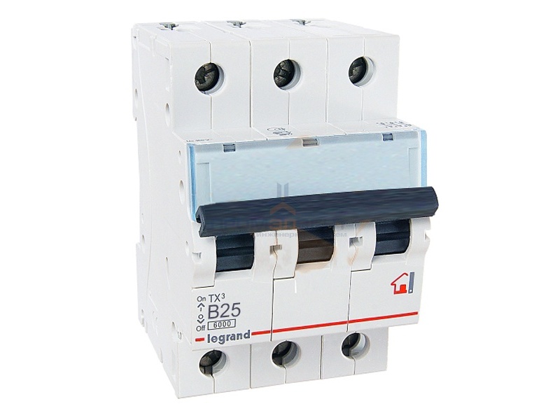 Автоматический выключатель Legrand TX3 B25A 3П 6kA (автомат)