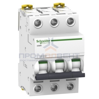 Автоматический выключатель Schneider Electric Acti 9 iC60N 3П 50A 6кА C (автомат)