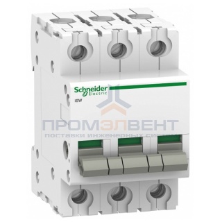 Выключател нагрузки iSW Acti 9 Schneider Electric 3П 100A (модульный рубильник)