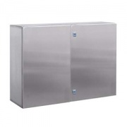 Навесной шкаф CE из нержавеющей стали (AISI 304), двухдверный, 800 x 1000 x 300мм, с фланцем
