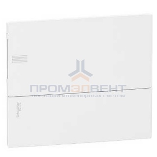 Бокс встраиваемый Schneider Electric Mini Pragma 12 модулей с белой дверью с клемниками N+PE