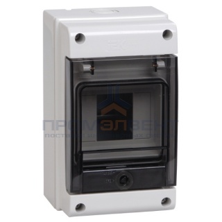 Щит влагозащищенный КМПн-4 IP66 на 4 модуля навесной пластиковый с прозрачной дверкой ИЭК