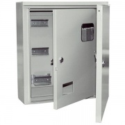 Щит металлический влагозащищенный ЩУ 3/1-1 74 У1 IP54, с внутр. дверью на 3-фаз счетчик, 445х400х150