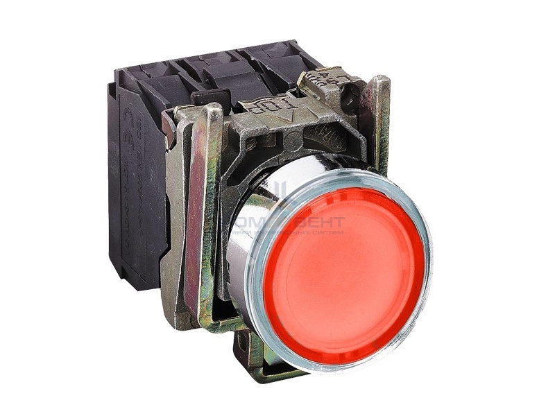 Кнопка Schneider Electric XB4BW34B5 c возвратом, с подсветкой 22мм красная
